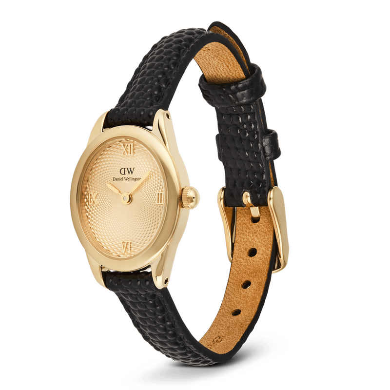 Daniel Wellington Ophelia Mini Black Lizard Unitone Goudkleurig Horloge DW00100897-zoom-