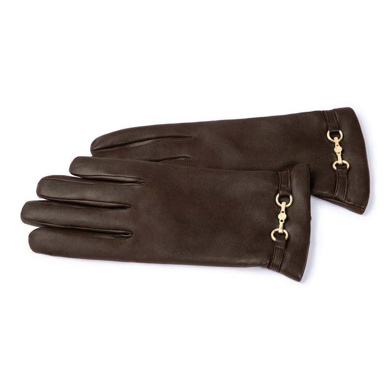 Isabel Bernard Isabel Bernard Honoré Marcelia donkerbruine leren handschoenen van geitenleer IB67001-331-6.5-zoom-