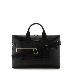 Isabel Bernard Honoré Anique Croco Black Calfskin Handbag IB25072