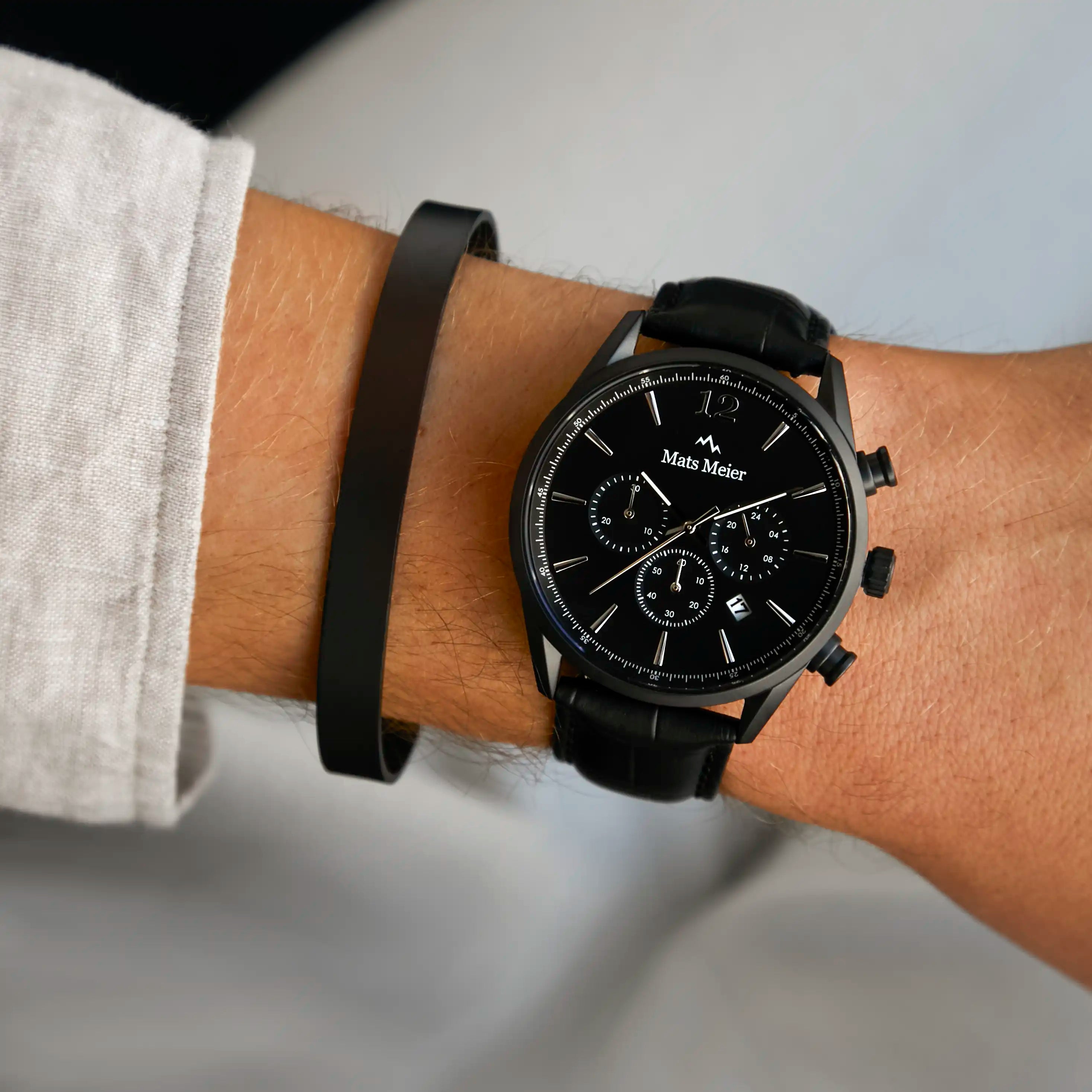 Mats Meier Annecy Black Steel Bracelet MM320017