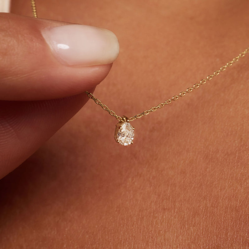 Isabel Bernard De la Paix Eloise 14 karaat gouden collier met diamant 0.15 karaat IBD350026-zoom-