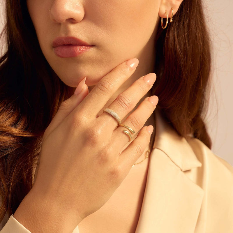 Beloro Jewels Monte Napoleone Stella 9 karat gold ring with zirconia BO330032-52-zoom-