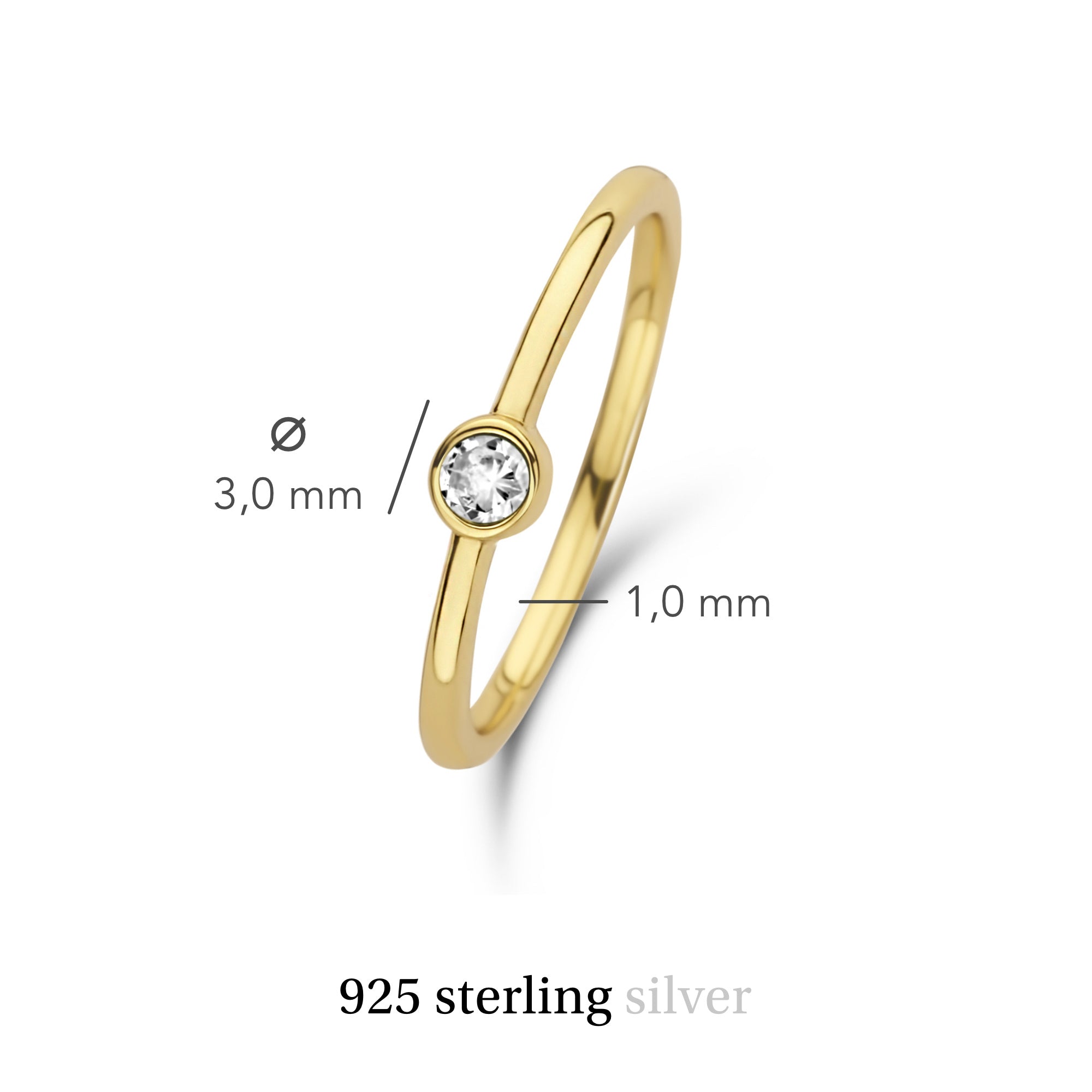 Violet Hamden Venus Goudkleurige Ring Met Geboortesteen VH330008APR-60