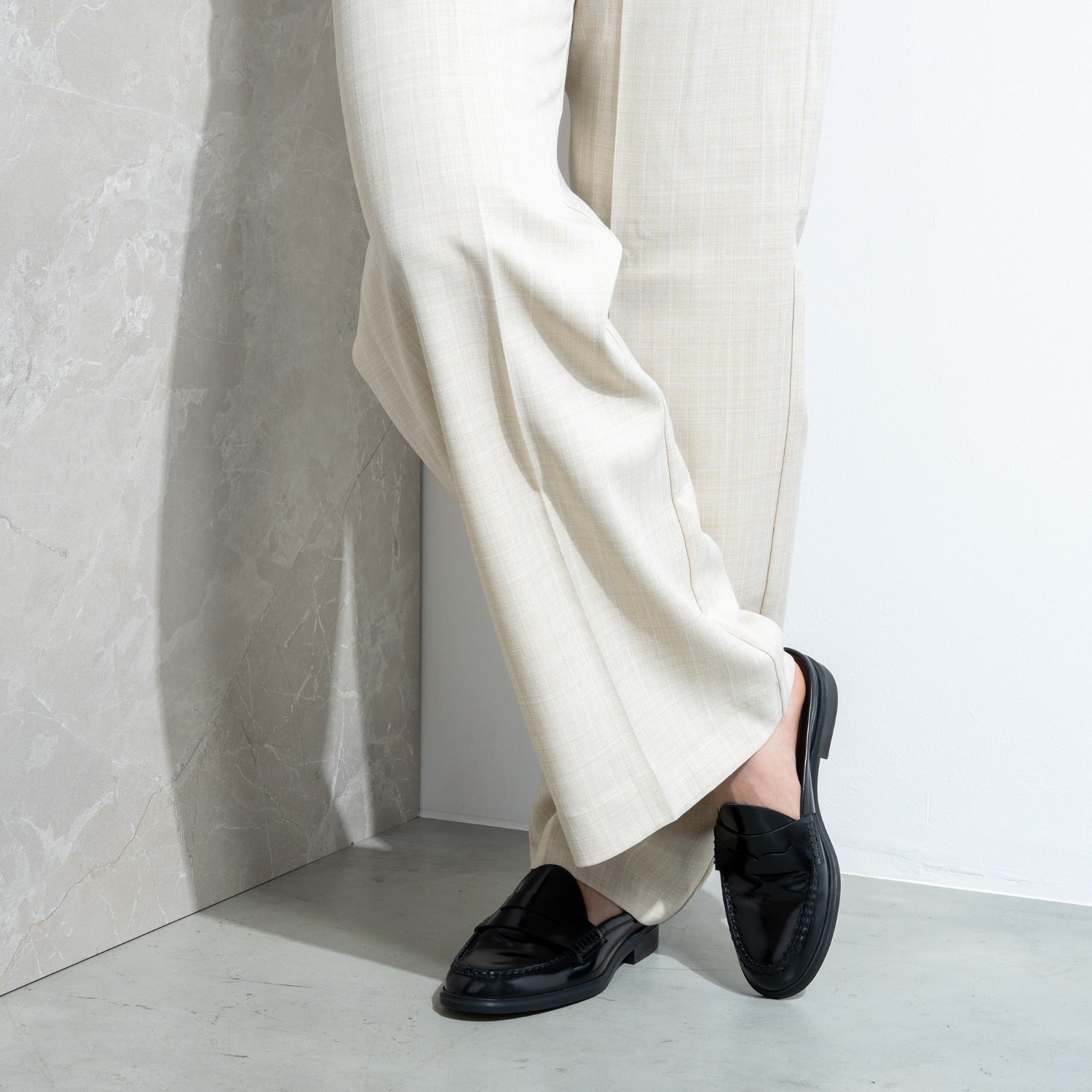 Vendôme Blandine black spazzolato leather mules IB51016-601-35