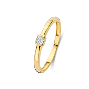 Isabel Bernard Rivoli Jodi 14 Karaat Gouden Stacking Ring Met Zirkonia Steentje IB330111-50