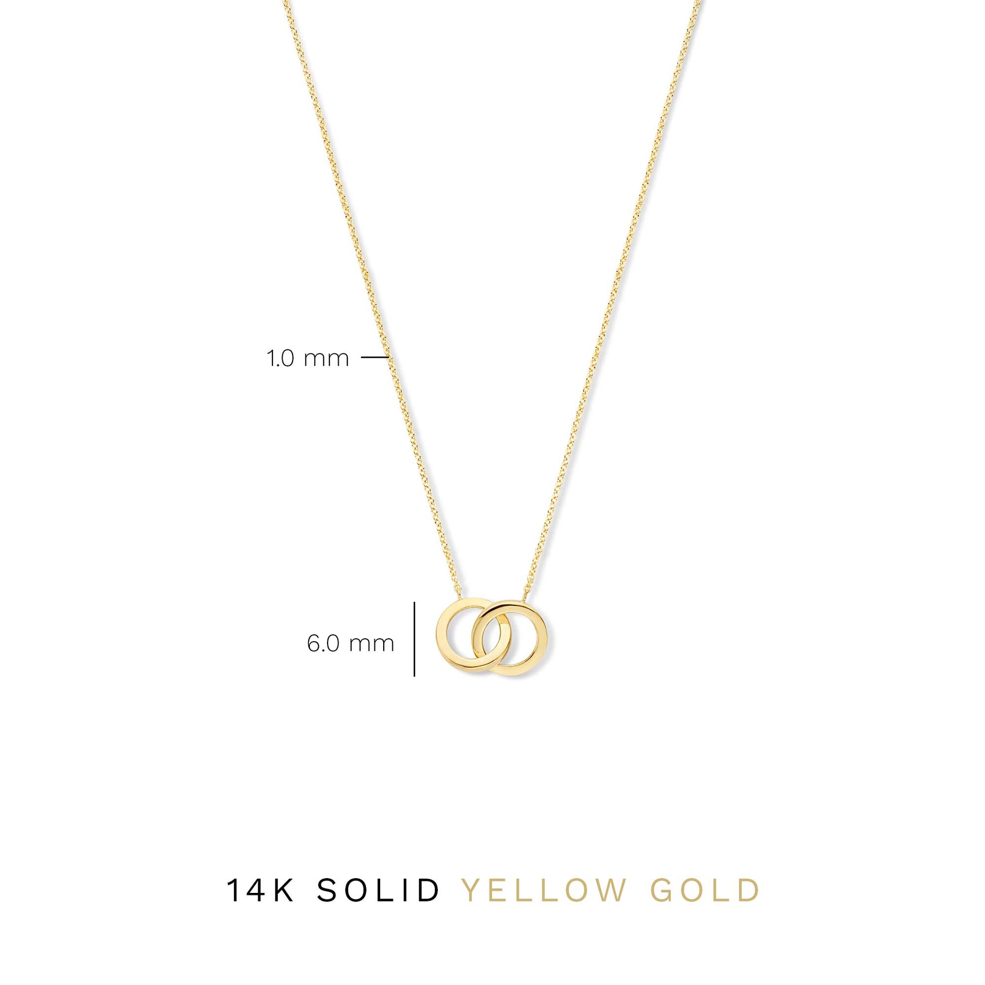 Isabel Bernard 14 Carat Golden Le Marais Zoé Necklace IB340131 (Length: 40.00-44.00 cm)