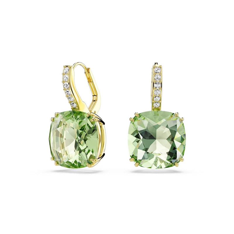 Swarovski Millenia Goudkleurige Oorbellen met Groene Kristal 5764822-zoom-