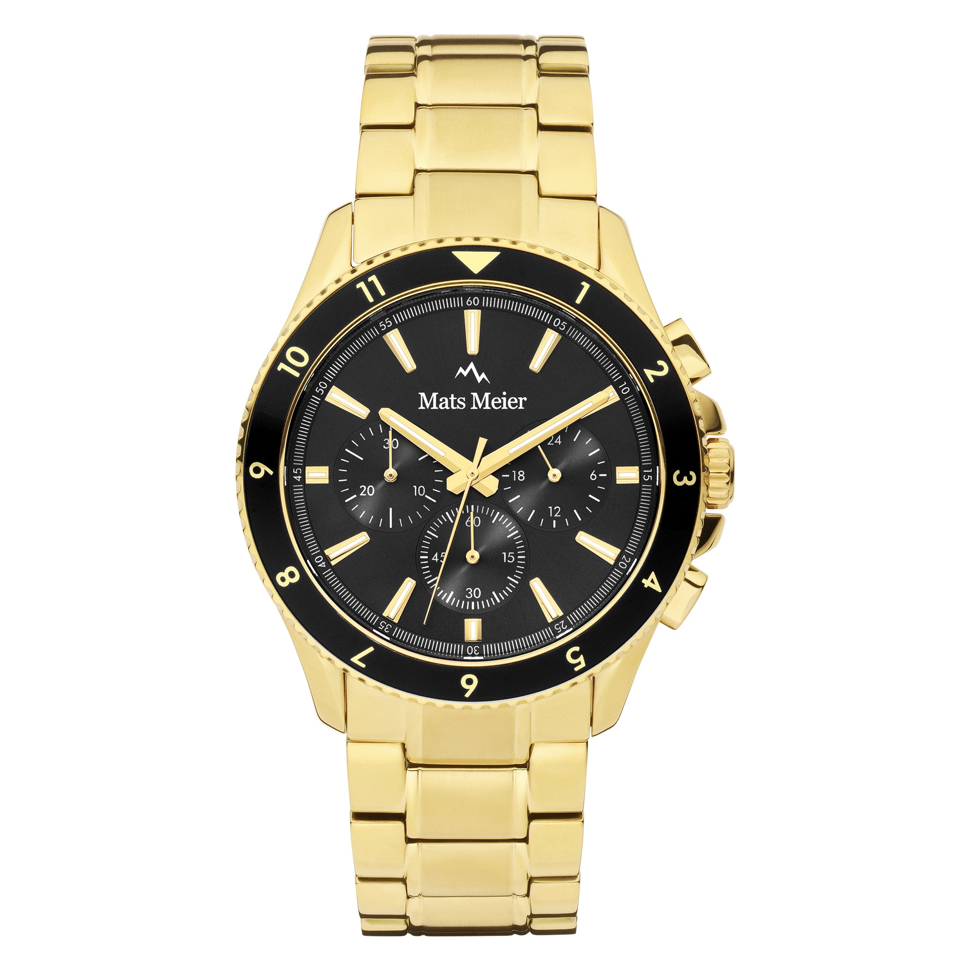 Mats Meier Ponte dei Salti Chronograph Men'sWatch Gold-coloured and Black MM00509