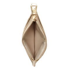 Isabel Bernard Honoré Aveline Taupe Leather Card Holder made of Calfskin IB27017