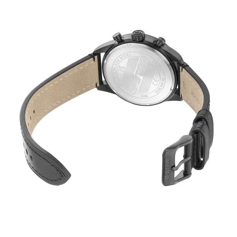 G-STAR Originals Zwart Leren Herenhorloge GSW.504.02-zoom-