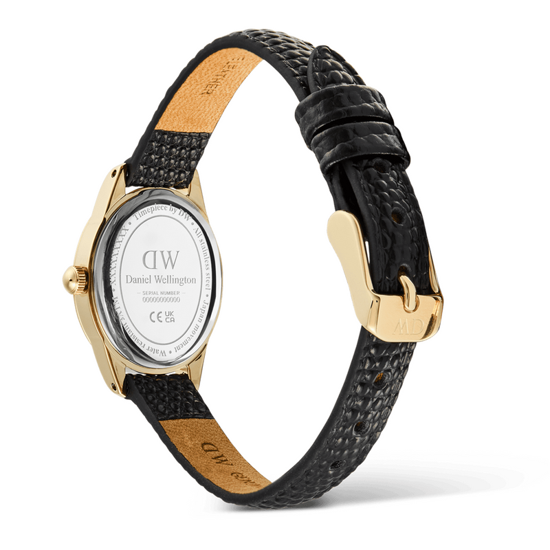 Daniel Wellington Ophelia Mini Black Lizard Goudkleurig Dameshorloge DW00100890-zoom-