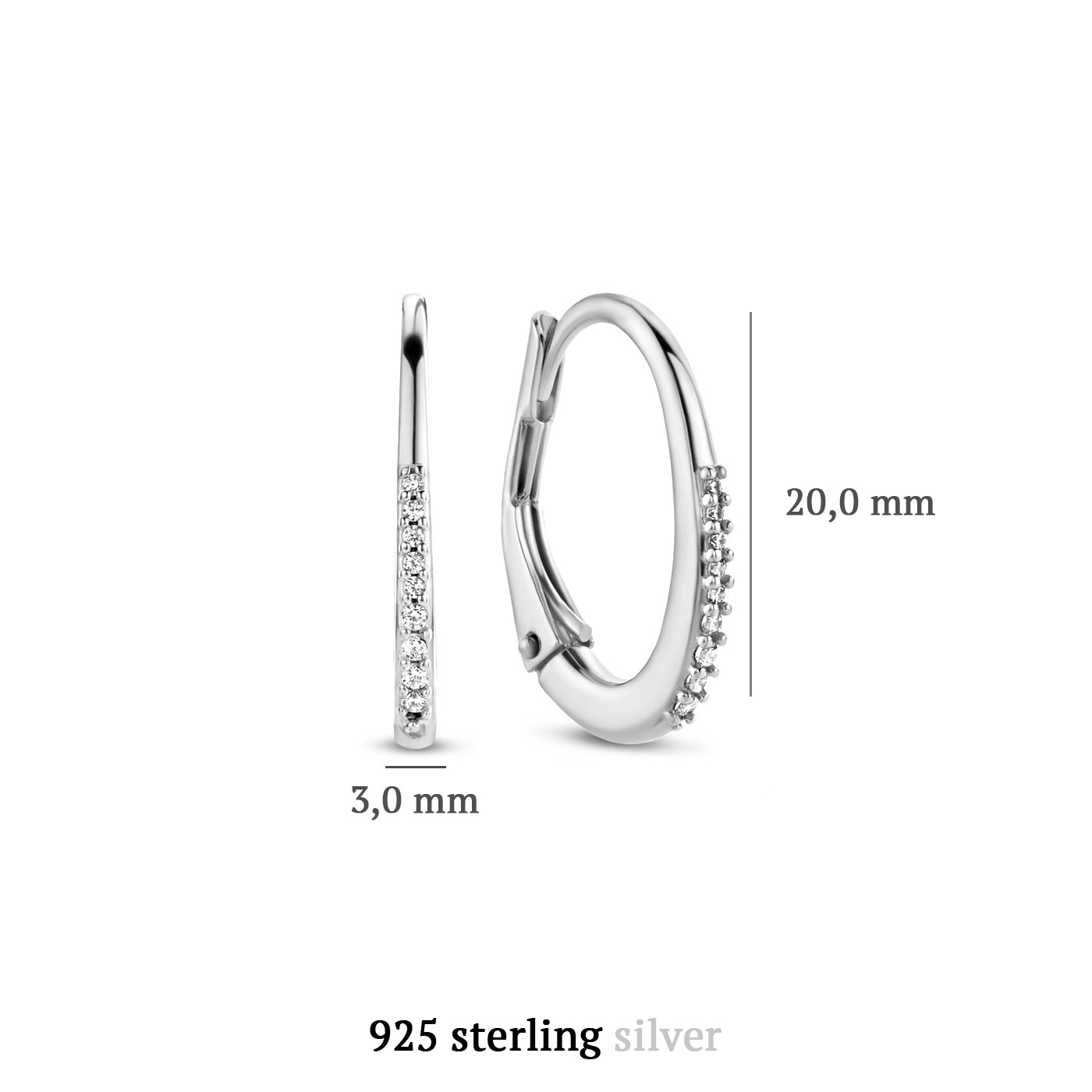Parte Di Me Ponte Vecchio Pitti 925 Sterling Silver Hoop Earrings PDM36012