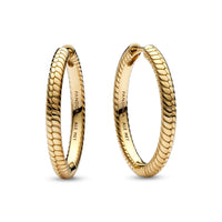 Pandora Moments Snake Chain Earrings 269532C00with14 Carat Gold Plating