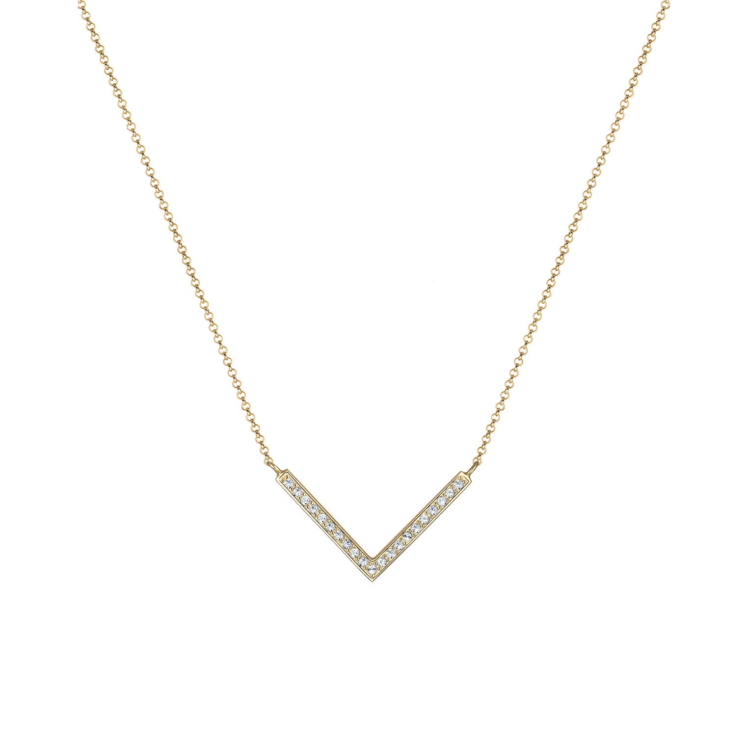 Elli 925 Sterling Silver Link Chain Necklace 2004-BF-0008014-001