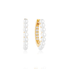 Sif Jakobs Padua 925 Sterling Silver Gold Coloured Medi Earrings SJ-E22214-PCZ-YG