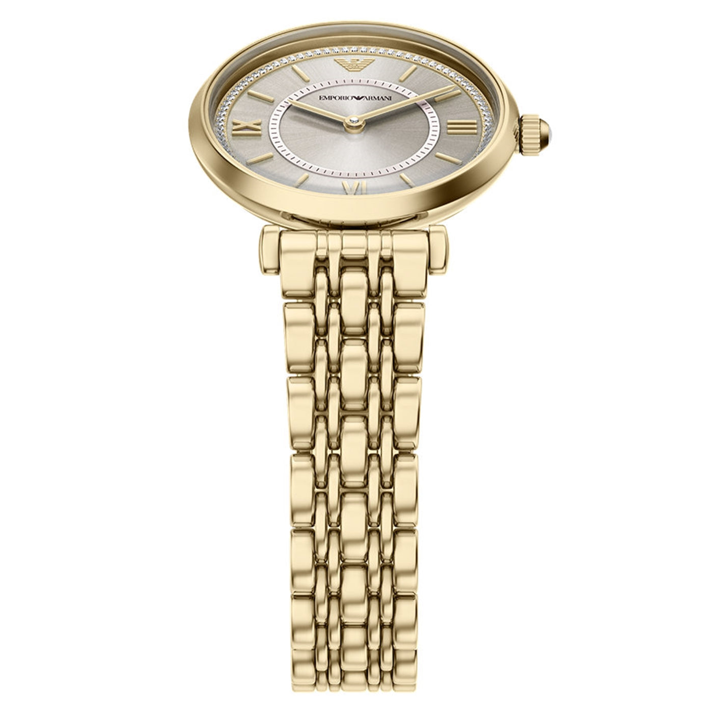 Emporio Armani Round Gold Dial Watch AR11766