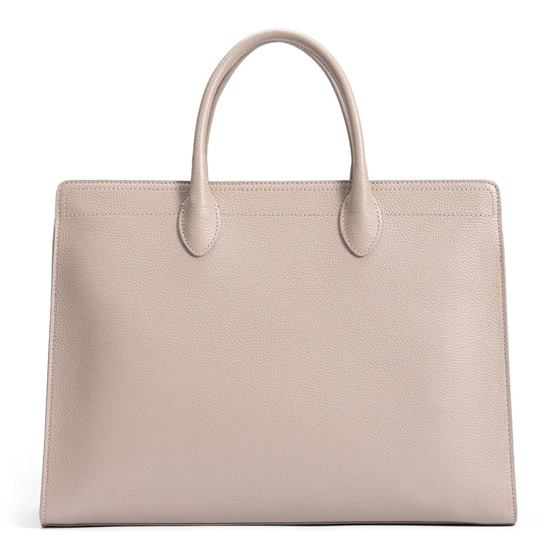 Isabel Bernard Honoré Nadine Taupe Handtas van Kalfsleer IB25038-zoom-