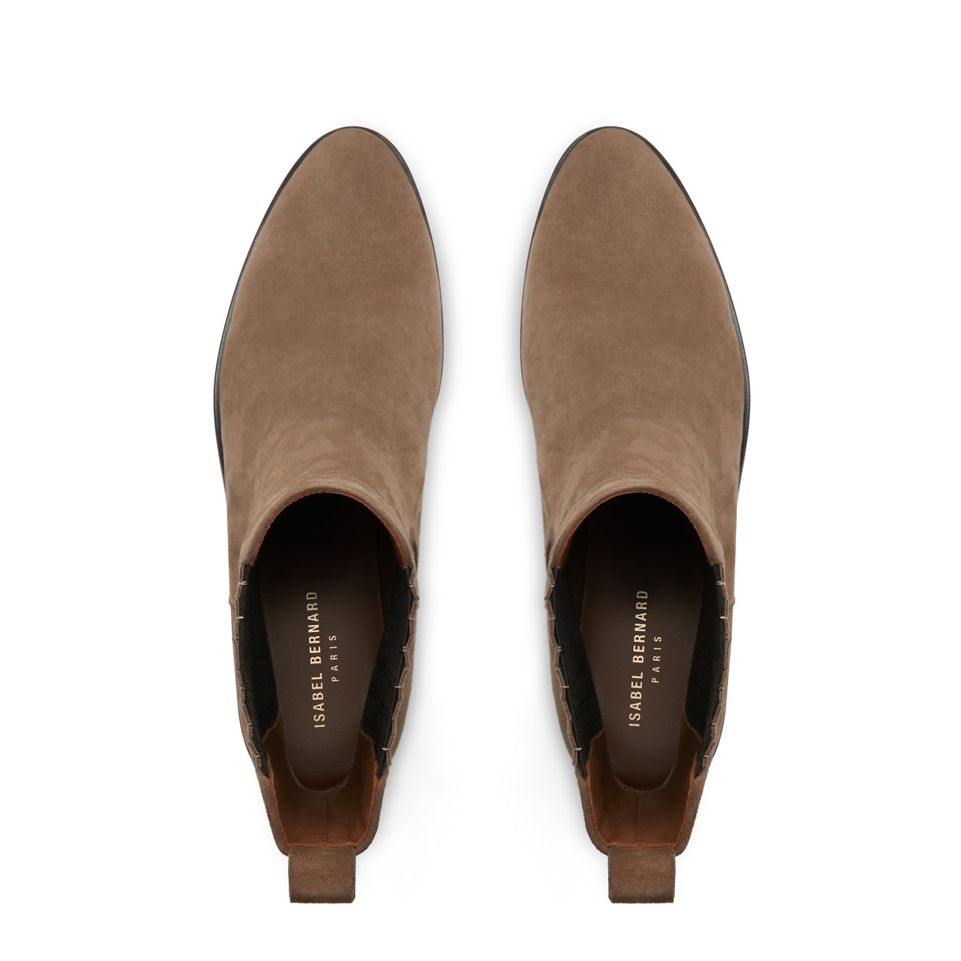 Isabel Bernard Vendôme Chey Taupe Suede Chelsea Boots IB53000SS-178-36