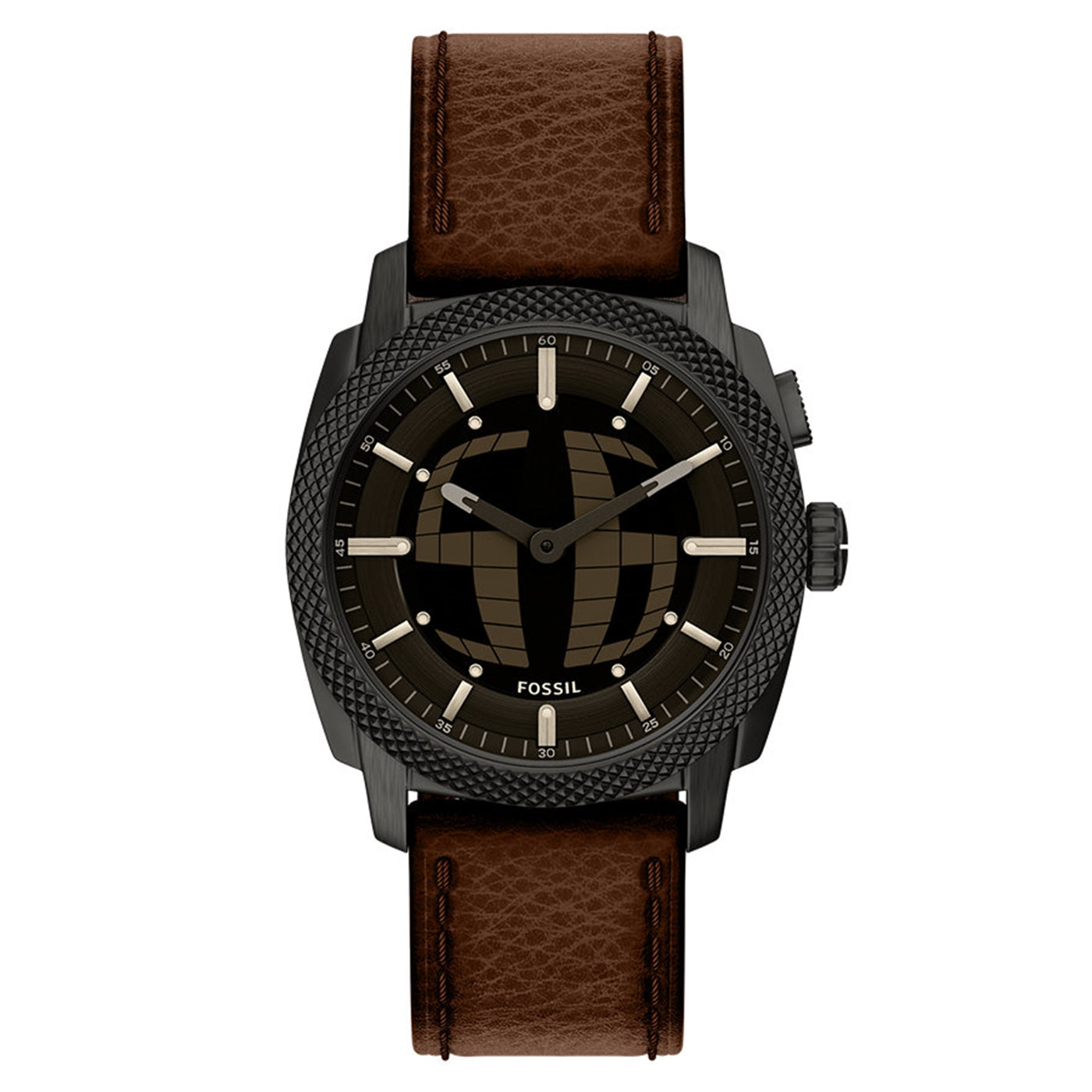 Fossil Machine Big Tic Round Black Dial Watch FS6165
