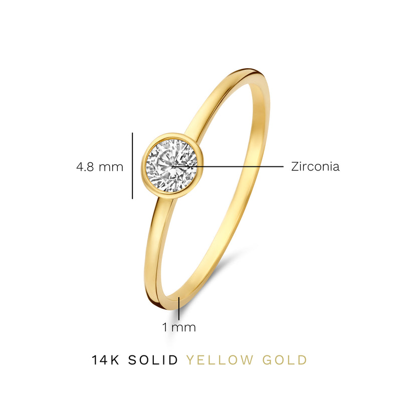 Isabel Bernard Baguette Genevieve 14 Karaat Gouden Ring IB330092-50-zoom-