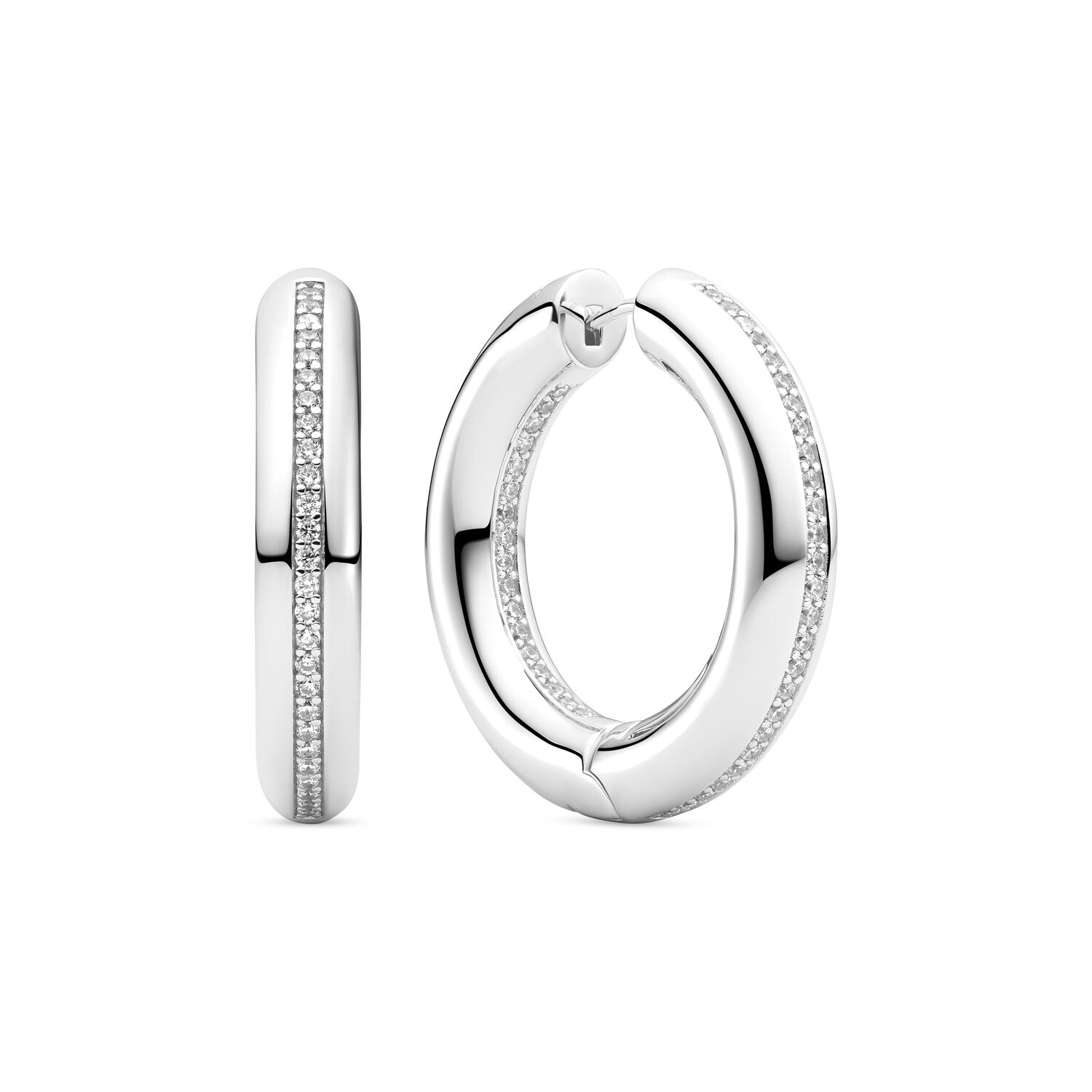 Sif Jakobs 925 Sterling Silver Palermo Medio Earrings SJ-E2476-CZ