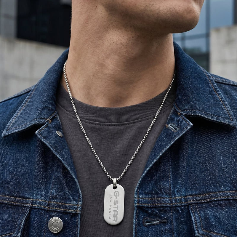 G-STAR ZipPoint Zilveren Schakelketting GSJ.104.01-zoom-