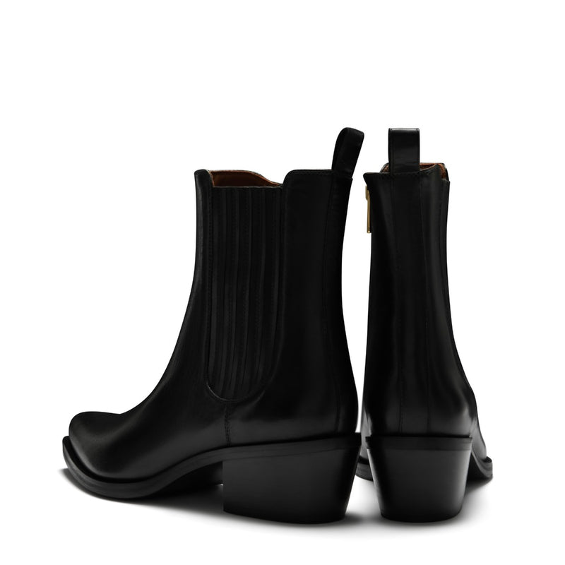 Isabel Bernard Vendôme AHerenine Zwarte Kalfsleren boots IB53010-001-38-zoom-