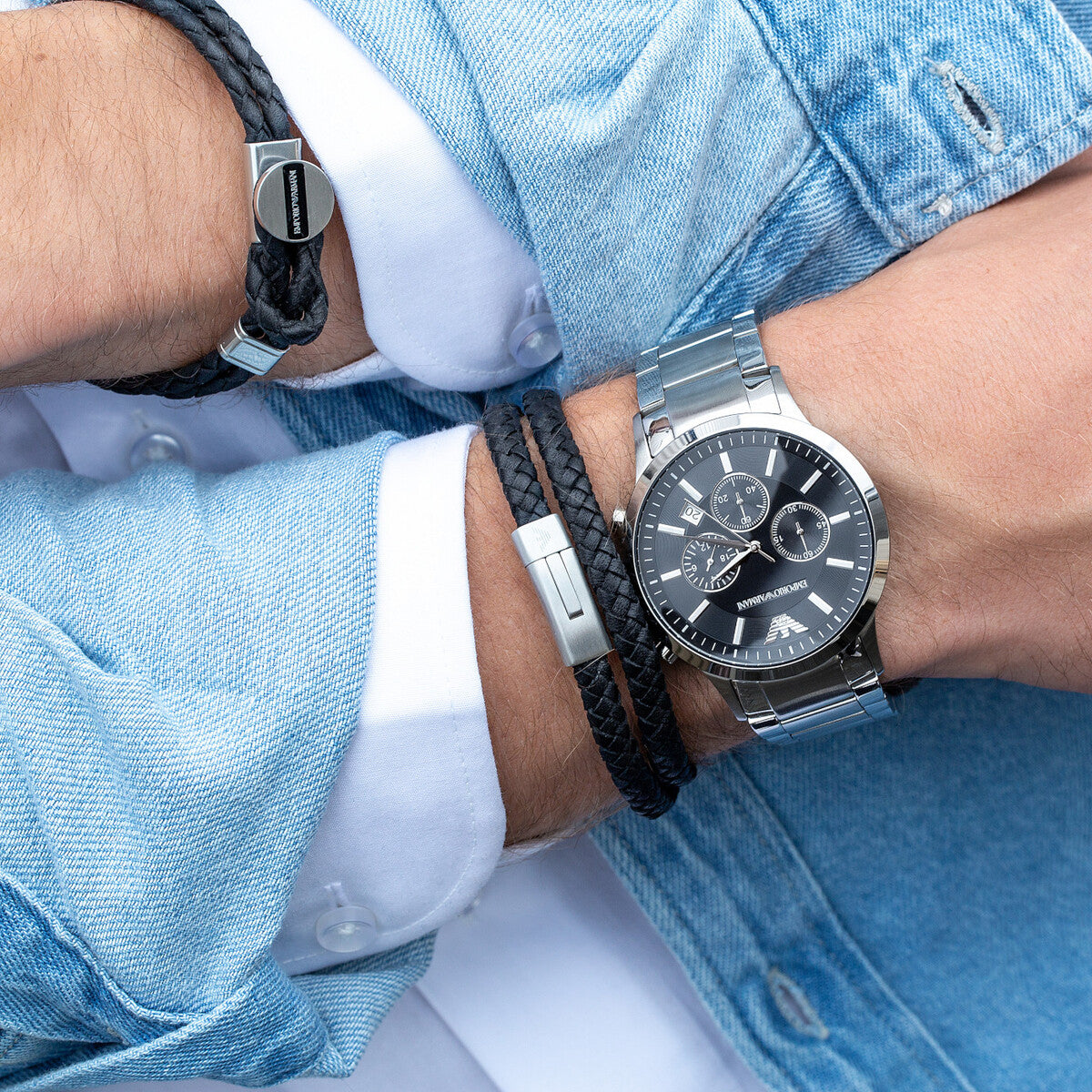 Emporio Armani Silver Watch AR2434