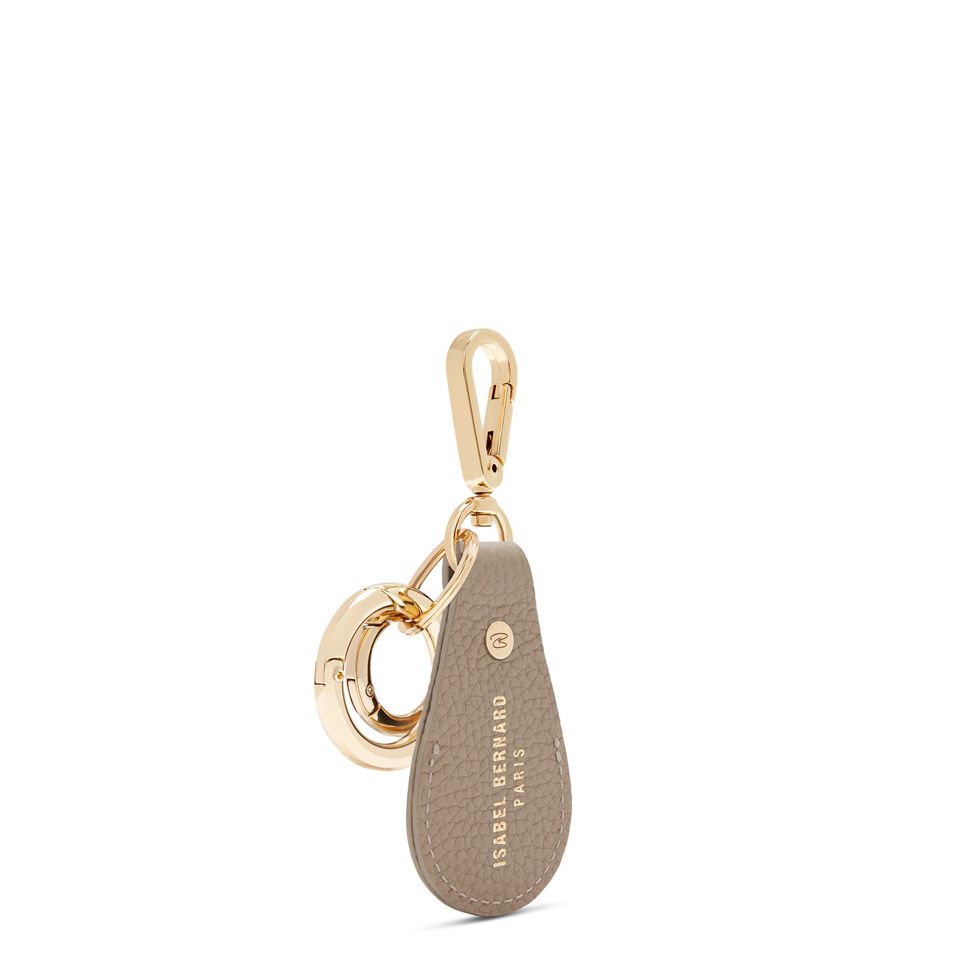 Isabel Bernard Honoré Filou Taupe Calfskin Airtag Key Pendant IB66000-078