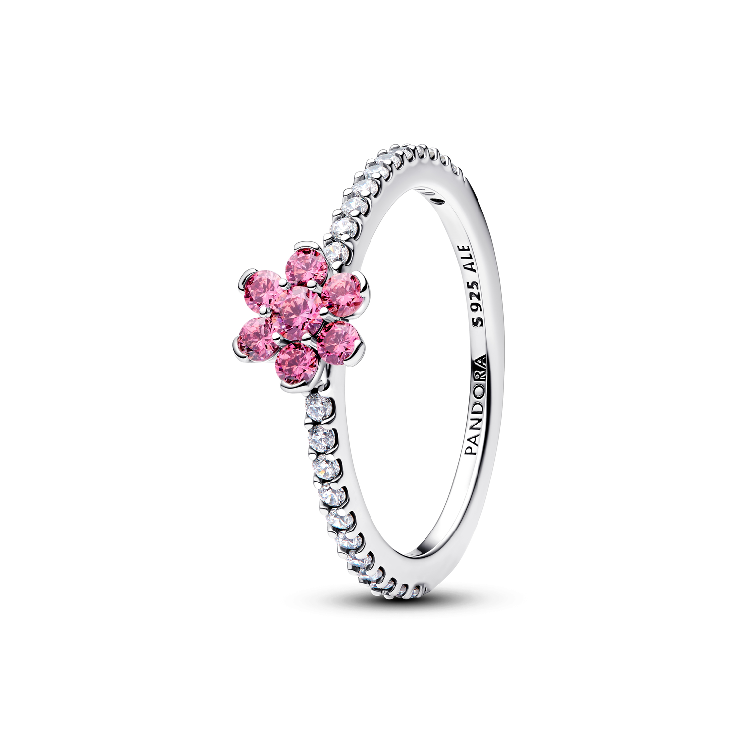 Pandora Timeless Sparkling Pink Flower Ring 194499C02-50