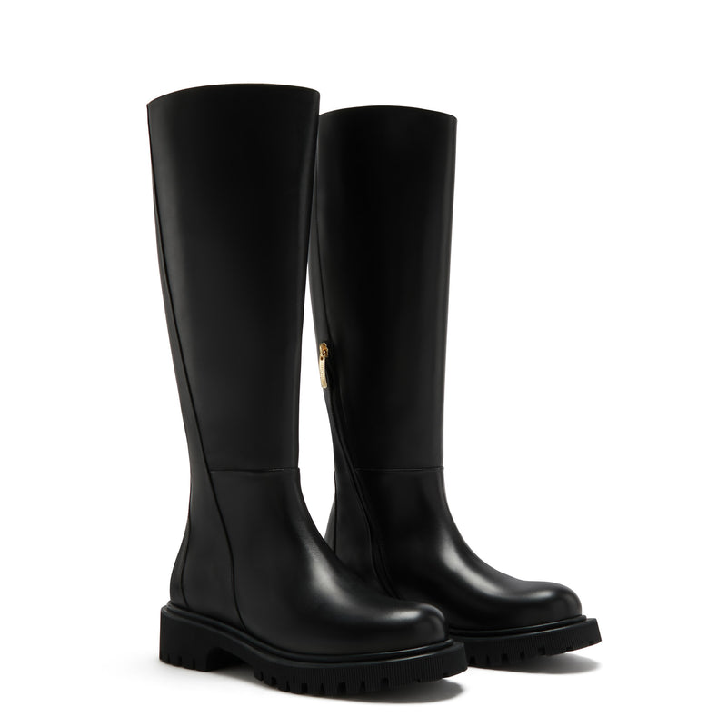 Isabel Bernard Vendôme Riva Zwarte Kalfsleren Laarzen IB54004-01-42-zoom-