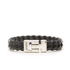 Josh Silver Bracelet 24728-BRA-S/BLACK-M