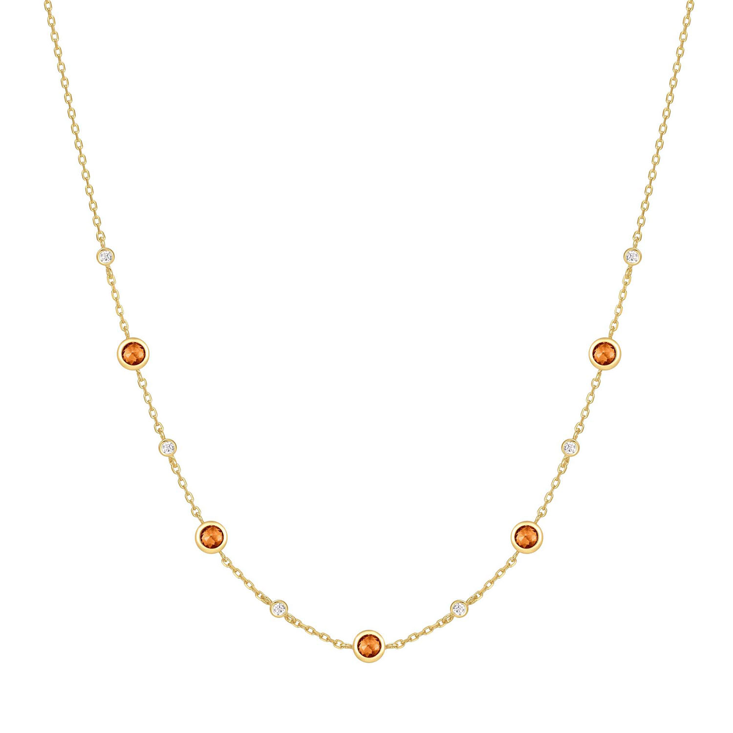 Ania Haie Melodic Poet Gold Nano Gem Station Necklace S AH-N066-01G
