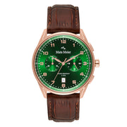 Mats Meier Mont Vélan Chrono Groen/Bruine Horloge MM10002