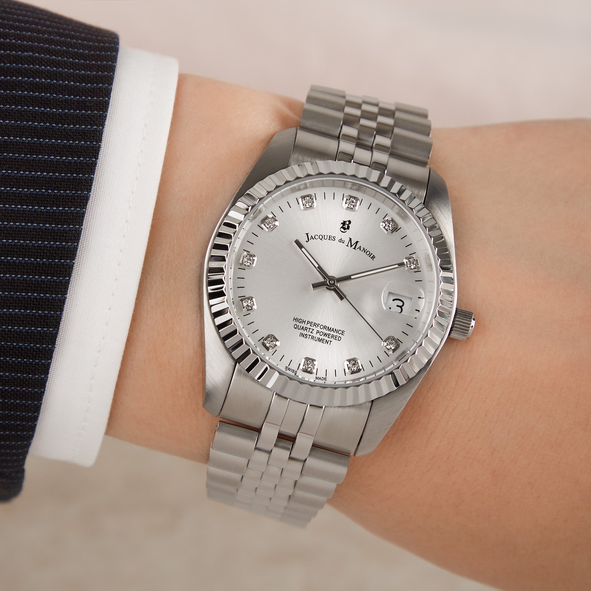 Jacques du Manoir Inspiration Silver Watch NRO.01