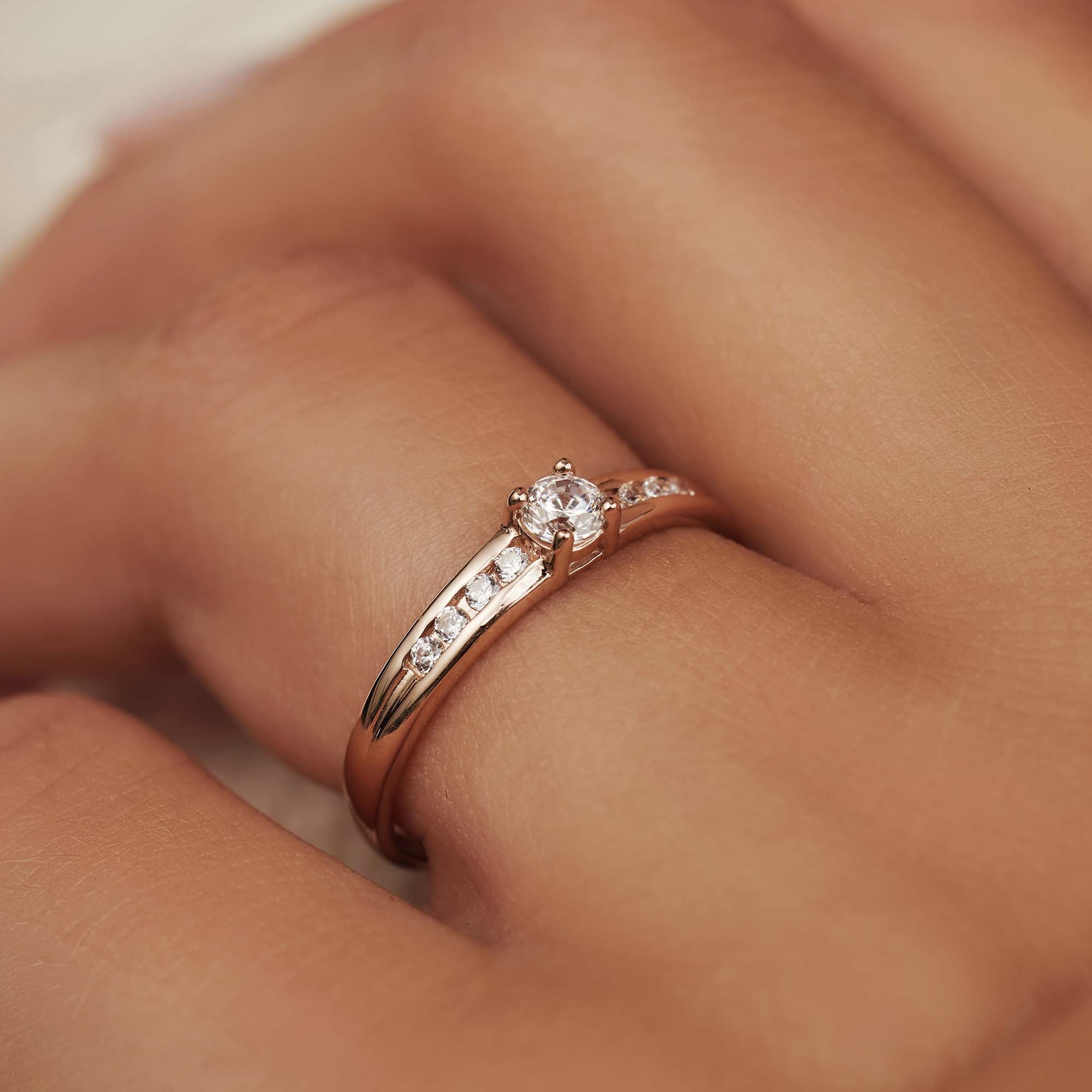 Isabel Bernard La Concorde Estee 14 Carat Rosegold Ring IB330075-50 (size: 50)