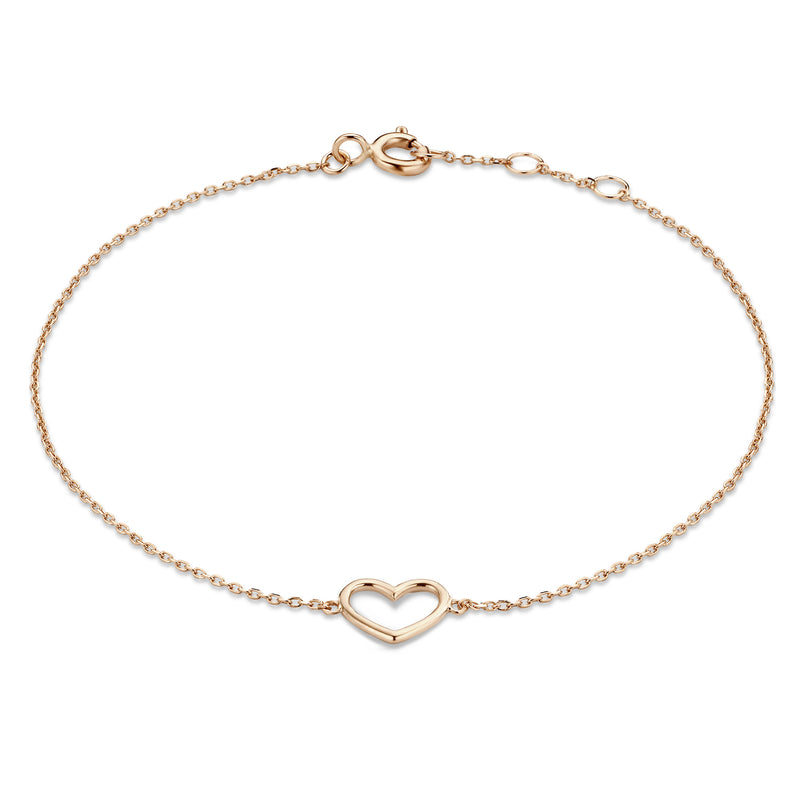 Isabel Bernard La Concorde Amore 14 Karaat Rosé Gouden Armband Met Hartje IB320043-zoom-
