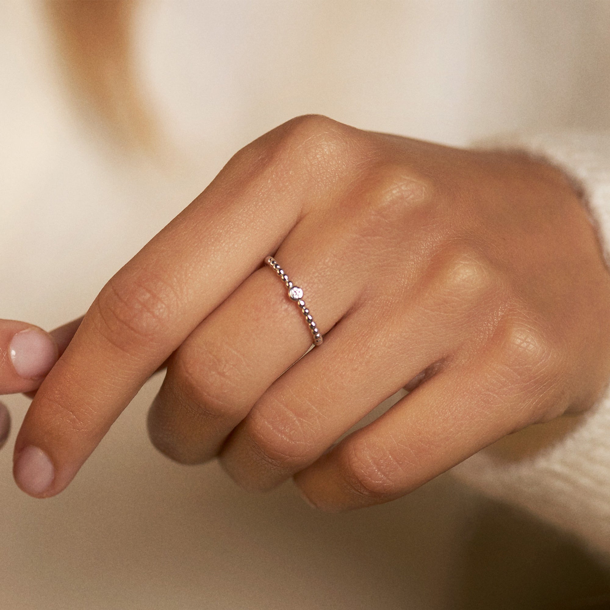 Isabel Bernard 14 Karaat Witgouden Saint Germain Clément Ring IB4105128-50 (Maat: 50)