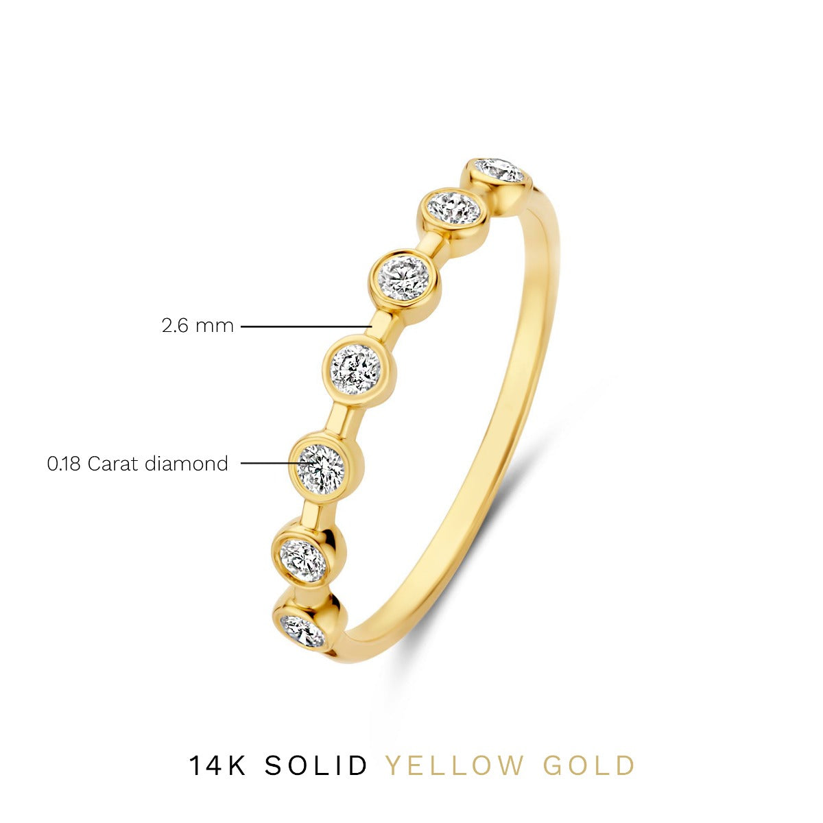 Isabel Bernard De la Paix Flavie 14 Karat Gold Ring With Diamond 0.18 Carat IBD330033-54
