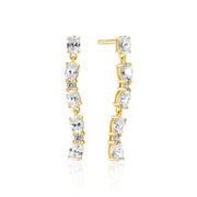 Sif Jakobs Ellera 925 Sterling Silver Earrings with 18 Karat Gold Plating SJ-E2417-CZ-YG