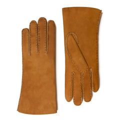 Isabel Bernard Honoré Zenia Cognac Lambskin Gloves IB67003-336-7