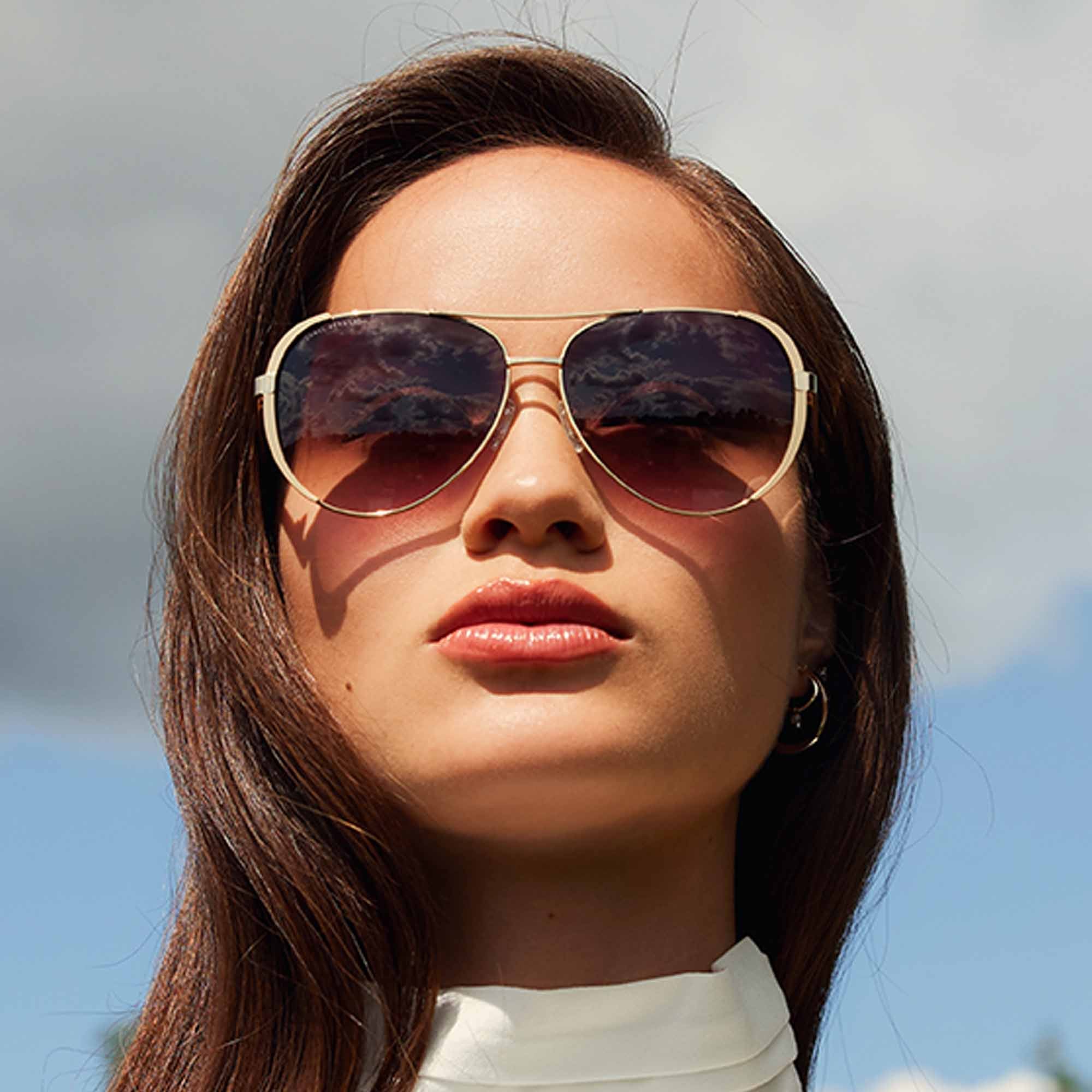 Isabel Bernard La Villette Ruby Goudkleurige Aviator Zonnebril IB400004-15-14