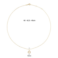 Jackie Gold Twisted Heart 14 Karat Gold Necklace JKN25.442