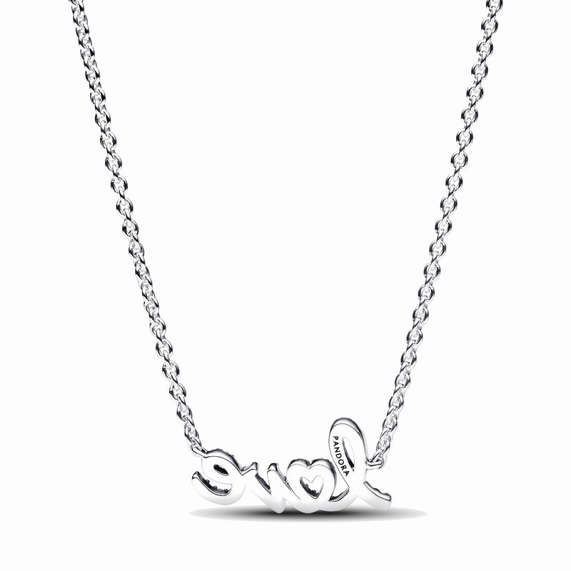 Pandora Moments 925 Sterling Silver Love Necklace 393076C01-45-zoom-