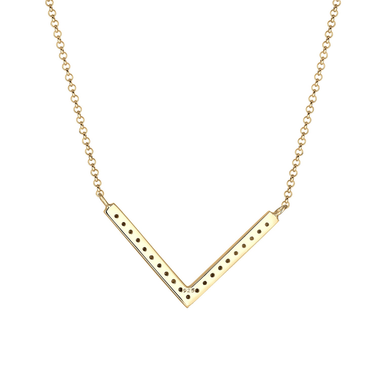 Elli 925 Sterling Silver Link Chain Necklace 2004-BF-0008014-001