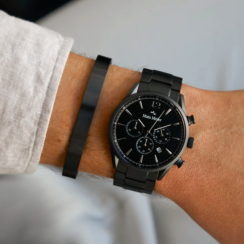 Mats Meier Annecy zwarte stalen armband MM320018-zoom-