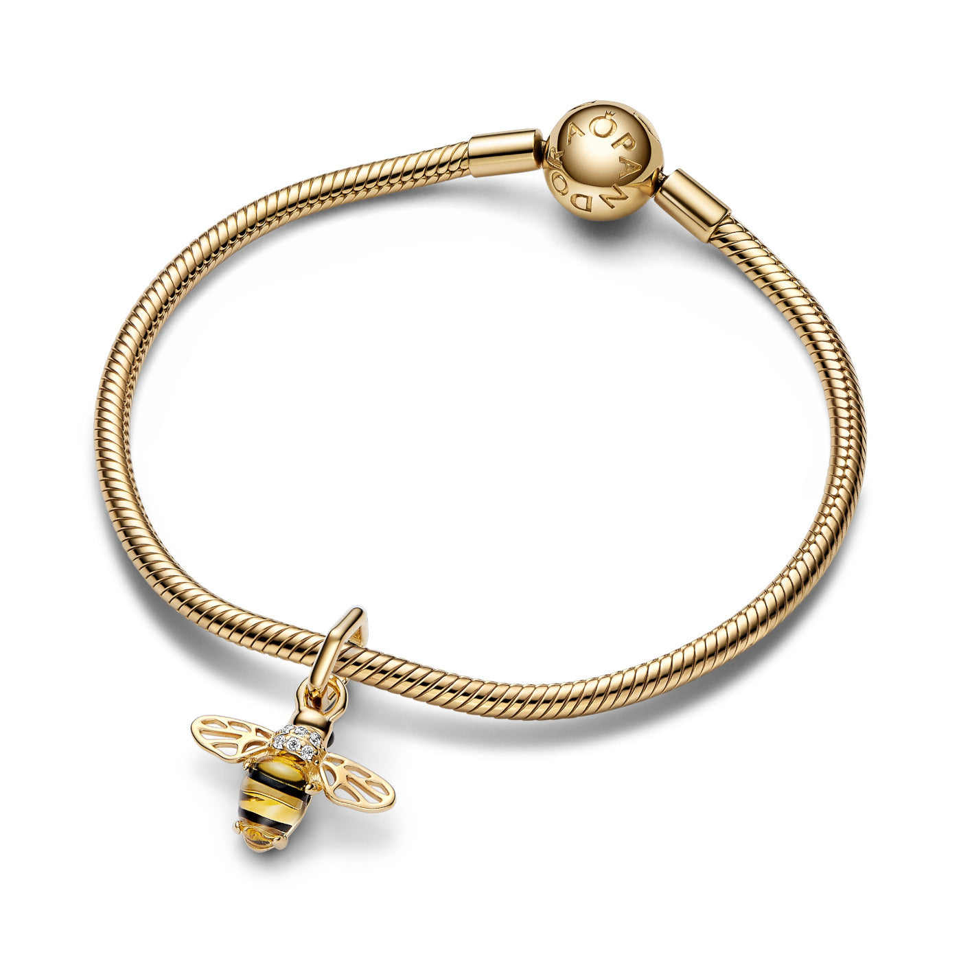 Pandora Moments Bee Charm 762672C01with14 Carat Gold Plating