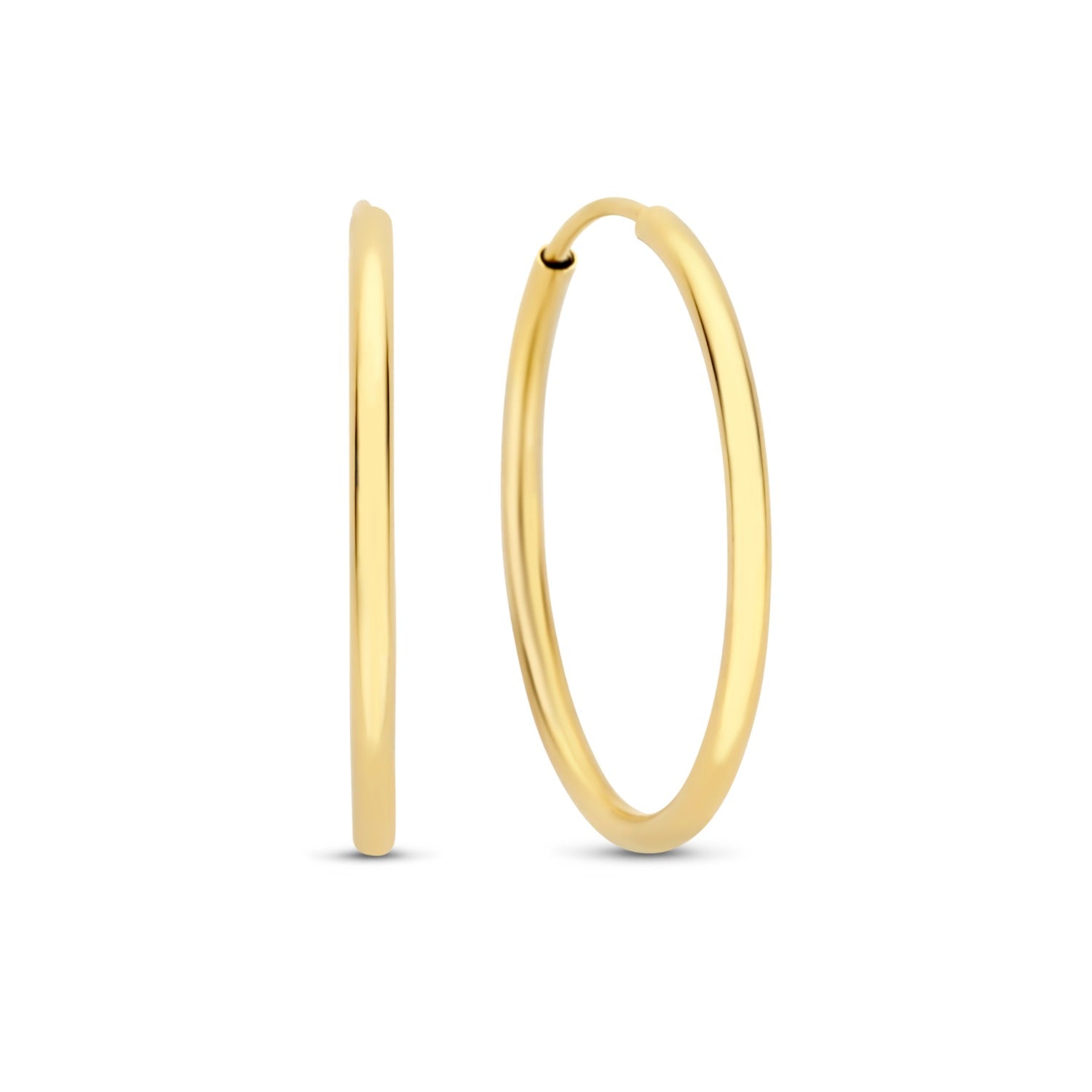 Isabel Bernard Le Marais Cerise 14 Carat Golden Hoop Earrings IB360169