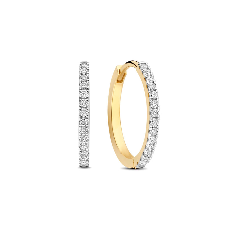 Isabel Bernard De la Paix Madeline 14 karat gold hoop earrings with diamond 0.15 carat IBD360034-zoom-