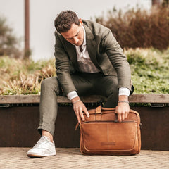 The Chesterfield Brand Cognac Briefcase C40.101031